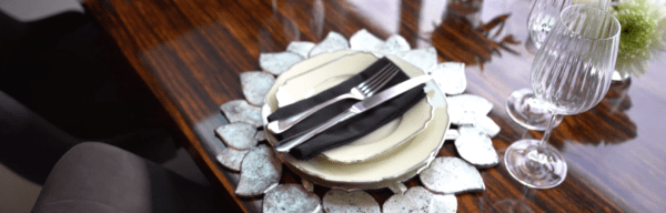 Classic Boheim - Whitewash Antique Round MDF Table Placemats