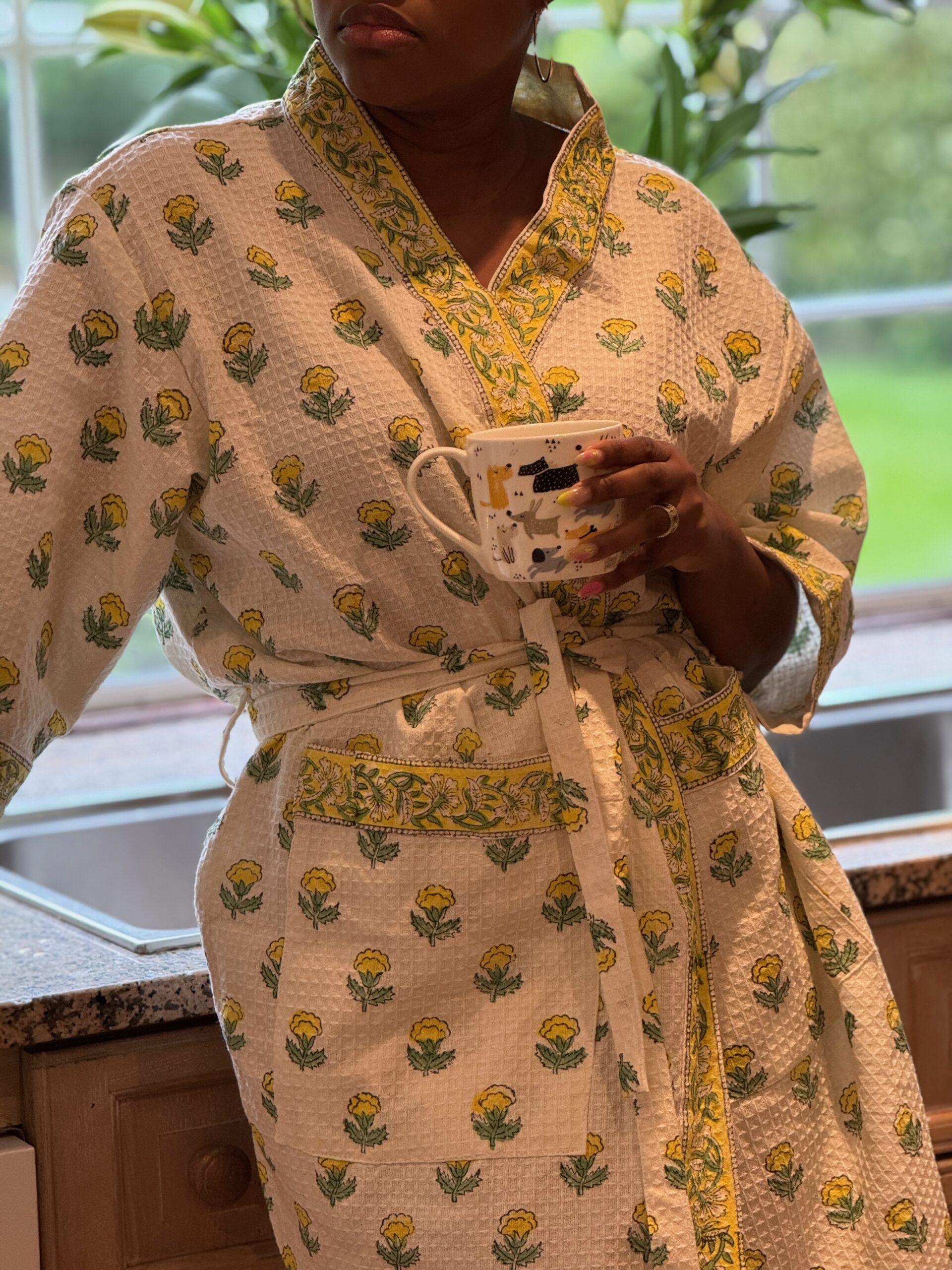 Yellow Flower Robe